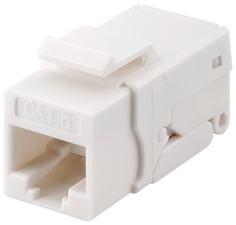 Goobay Keystone Module RJ45 CAT 6, UTP - 16,2 mm de large, bornier pour montage LSA (sans outil), SNAP-IN