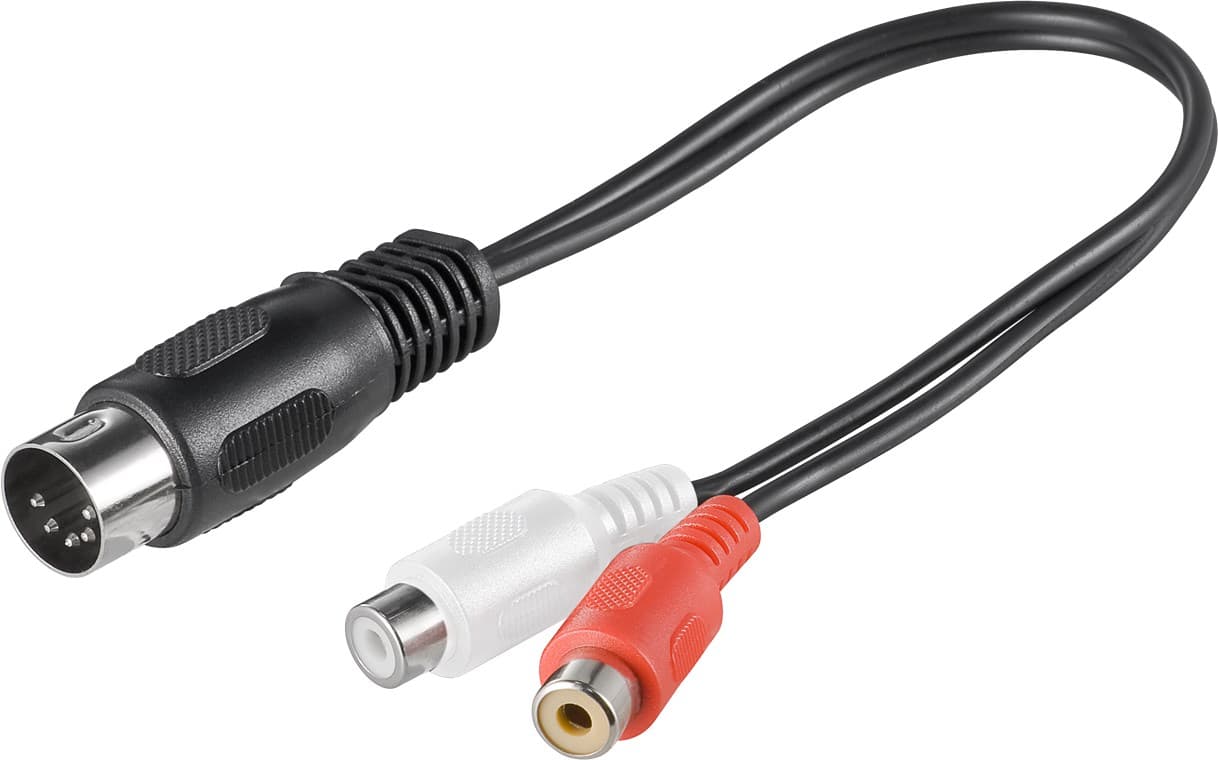 Adaptateur de câble audio Goobay, fiche DIN vers prise cinch stéréo