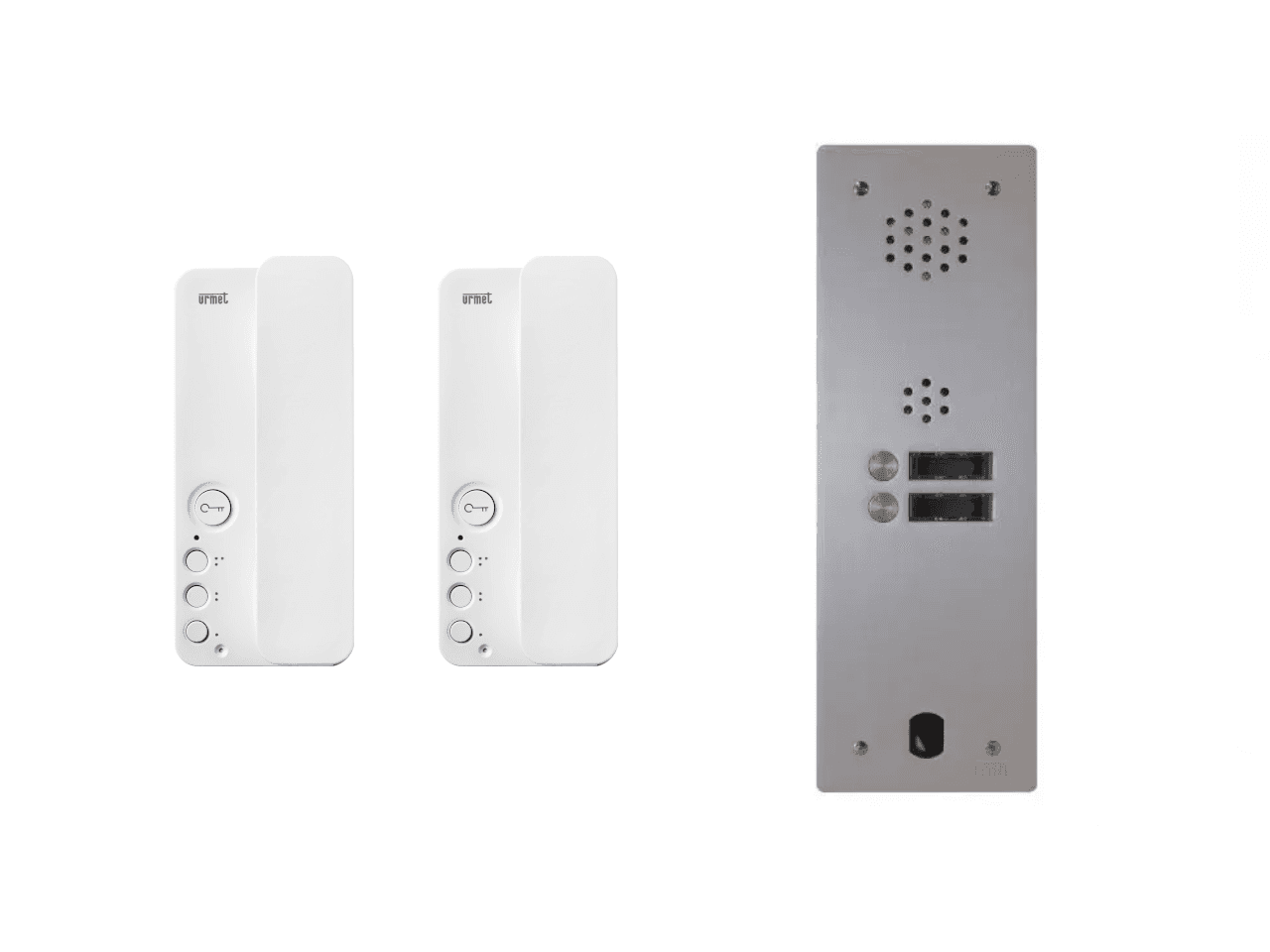 Kit interphone 1 rangée avec 2 combinés URMET Collectif