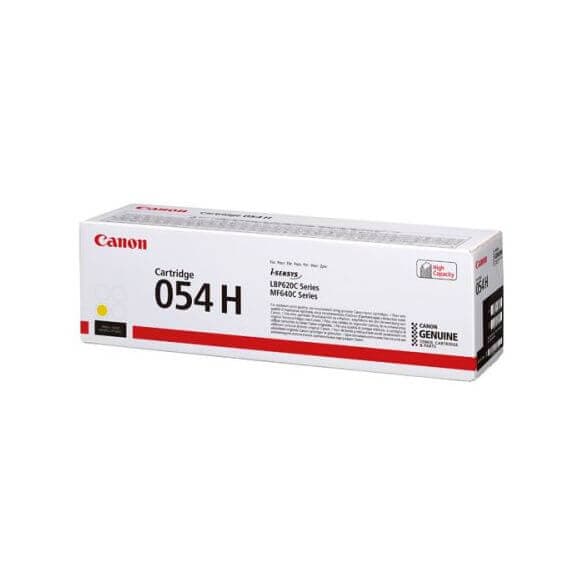 Canon 054H cartouche de toner haute capacité jaune d'origine de 2300 pages - 3025C002